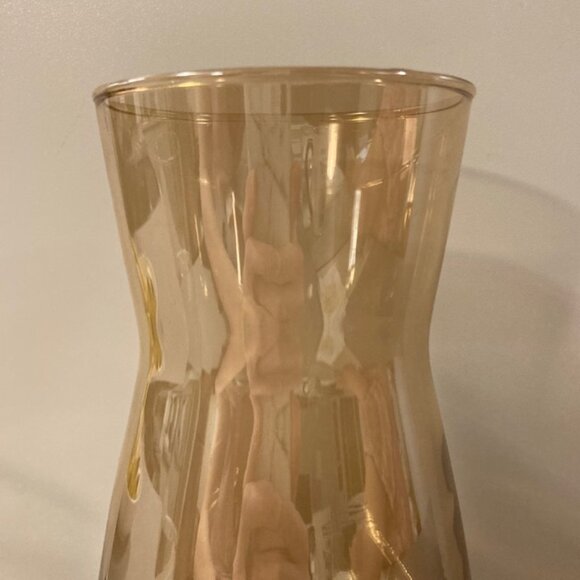 Amber Glass Flower Vase Decor - Picture 2 of 2